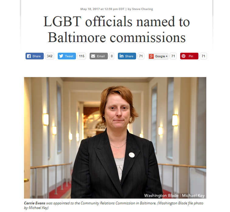 LGBT Officials named to Baltimore Commissions